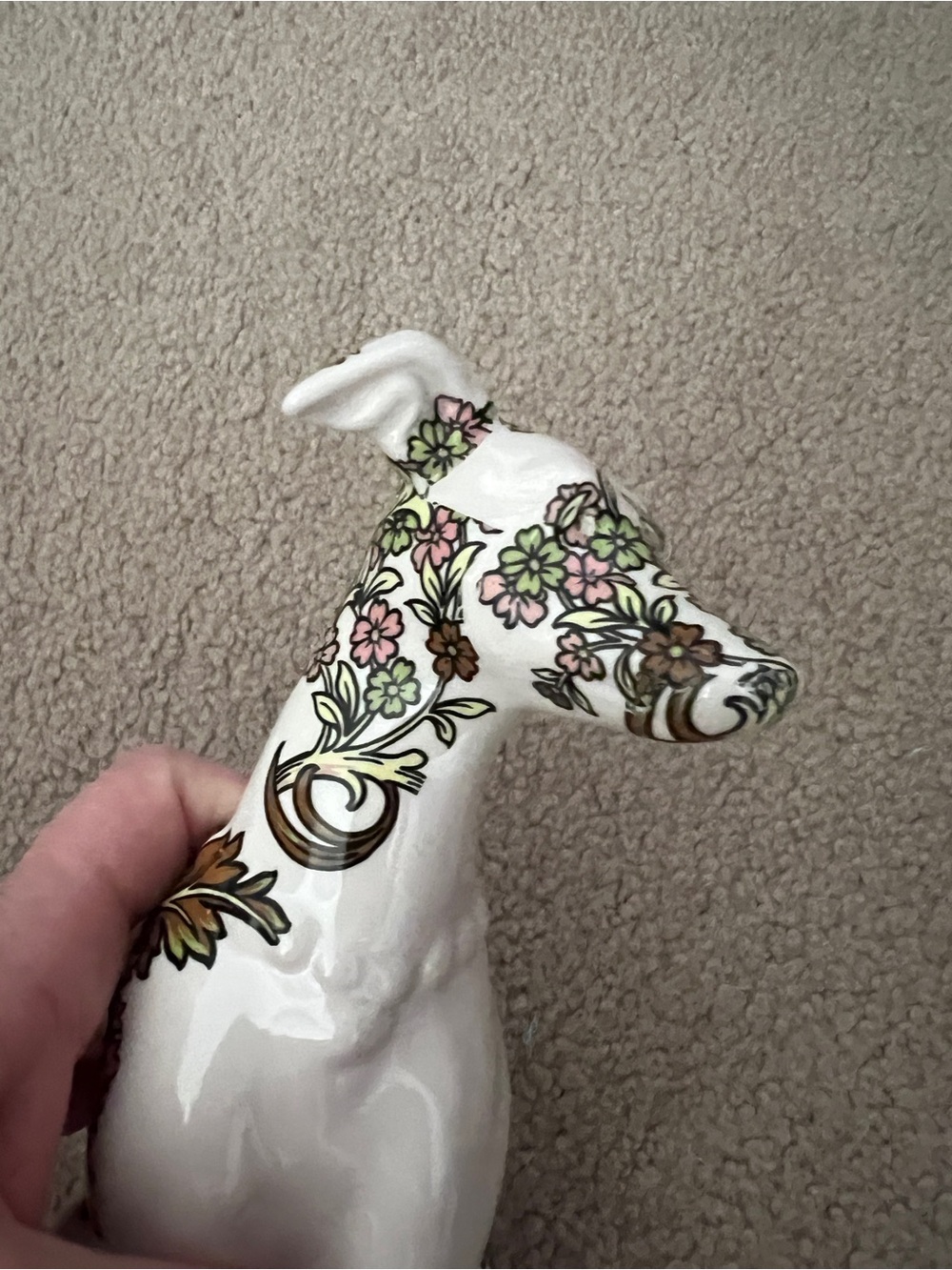 Anthropologie Floral Whippet Dog Vase - Picture 7 of 11